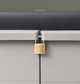 VidaXL Tuinkast met 2 schappen zwart en grijs