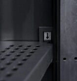 VidaXL Tuinkast met 2 schappen zwart en grijs