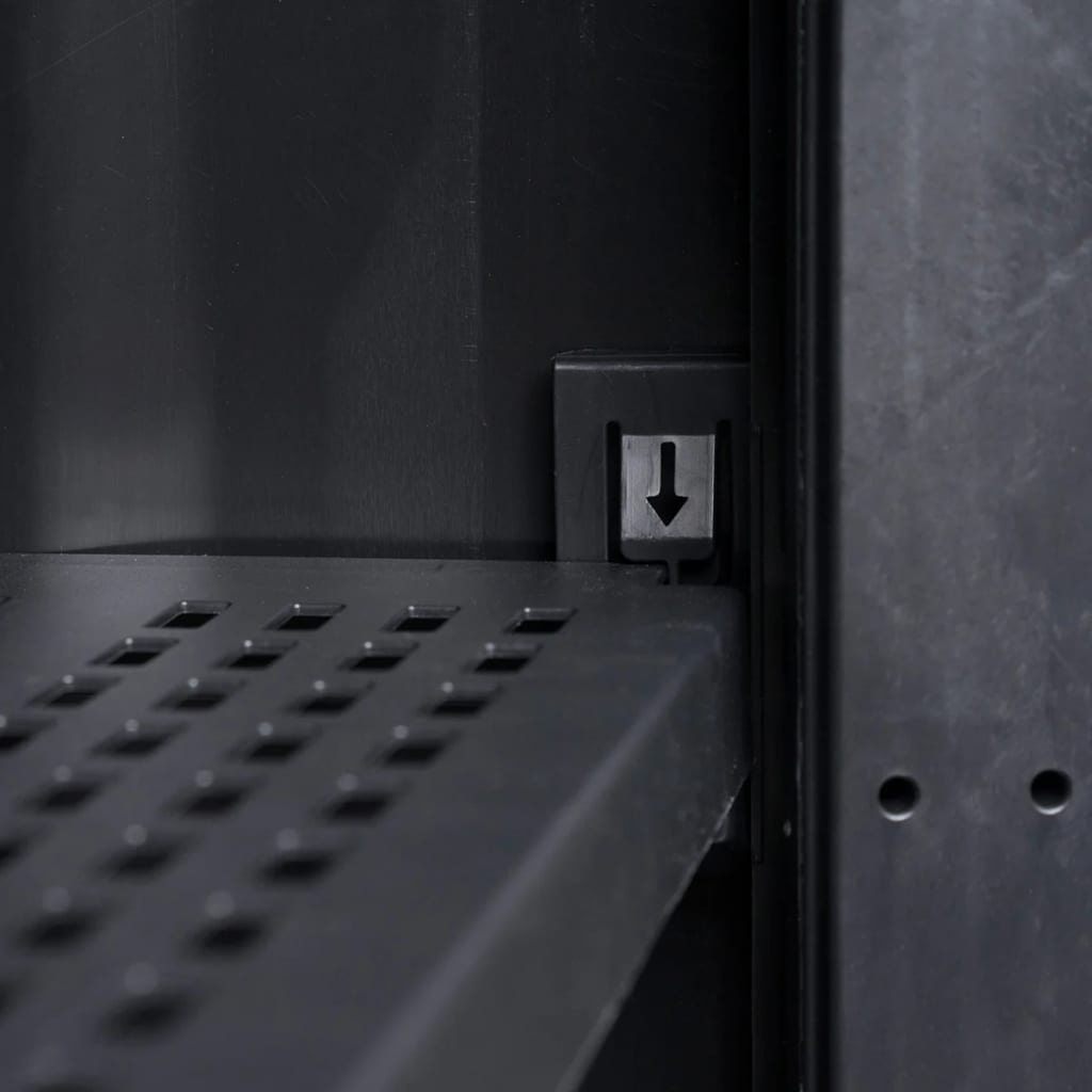 VidaXL Tuinkast met 2 schappen zwart en grijs