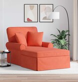 VidaXL Chaise Lounge met Rok met kussen Rood-oranje 91 x 157 x 91 cm