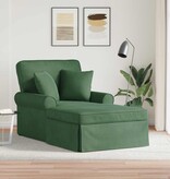 VidaXL Chaise Lounge met Rok met kussen Jungle Groen 91 x 157 x 91 cm