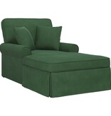 VidaXL Chaise Lounge met Rok met kussen Jungle Groen 91 x 157 x 91 cm