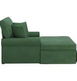 VidaXL Chaise Lounge met Rok met kussen Jungle Groen 91 x 157 x 91 cm