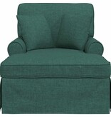 VidaXL Chaise Lounge met Rok Donkergroen 91 x 157 x 91 cm Stof