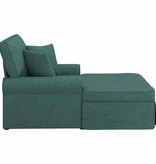 VidaXL Chaise Lounge met Rok Donkergroen 91 x 157 x 91 cm Stof