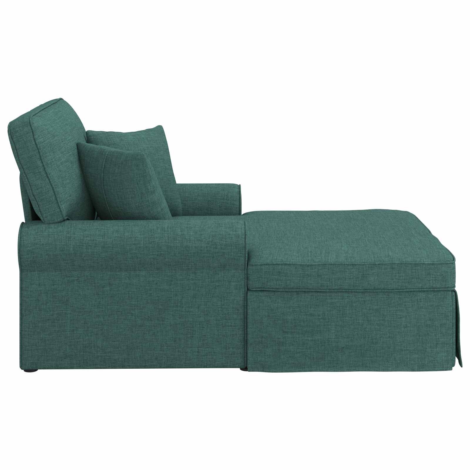 VidaXL Chaise Lounge met Rok Donkergroen 91 x 157 x 91 cm Stof