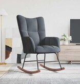 VidaXL Schommelstoel Donkergrijs 78 x 61 x 98 cm Fluweel