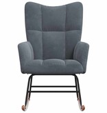 VidaXL Schommelstoel Donkergrijs 78 x 61 x 98 cm Fluweel