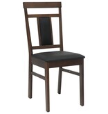 VidaXL Eetkamerstoel 2 pcs Lichtbruin en Zwart Massief Rubberhout