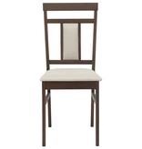 VidaXL Eetkamerstoel 2 pcs Lichtbruin en Licht Massief Rubberhout