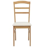 VidaXL Eetkamerstoel 2 pcs Natuurlijk en Licht Massief Rubberhout