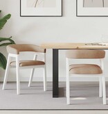 VidaXL Eettafelstoelen 2 pcs Wit 54 x 57 x 73 cm Massief rubberhout