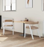 VidaXL Eettafelstoelen 2 pcs Wit 54 x 57 x 73 cm Massief rubberhout