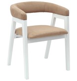 VidaXL Eettafelstoelen 2 pcs Wit 54 x 57 x 73 cm Massief rubberhout