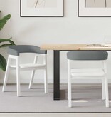 VidaXL Eettafelstoelen 2 pcs Wit 54 x 57 x 73 cm Massief rubberhout