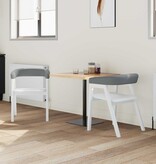 VidaXL Eettafelstoelen 2 pcs Wit 54 x 57 x 73 cm Massief rubberhout