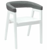 VidaXL Eettafelstoelen 2 pcs Wit 54 x 57 x 73 cm Massief rubberhout