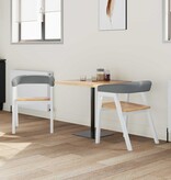 VidaXL Eettafelstoelen 2 pcs Wit 54 x 57 x 73 cm Massief rubberhout