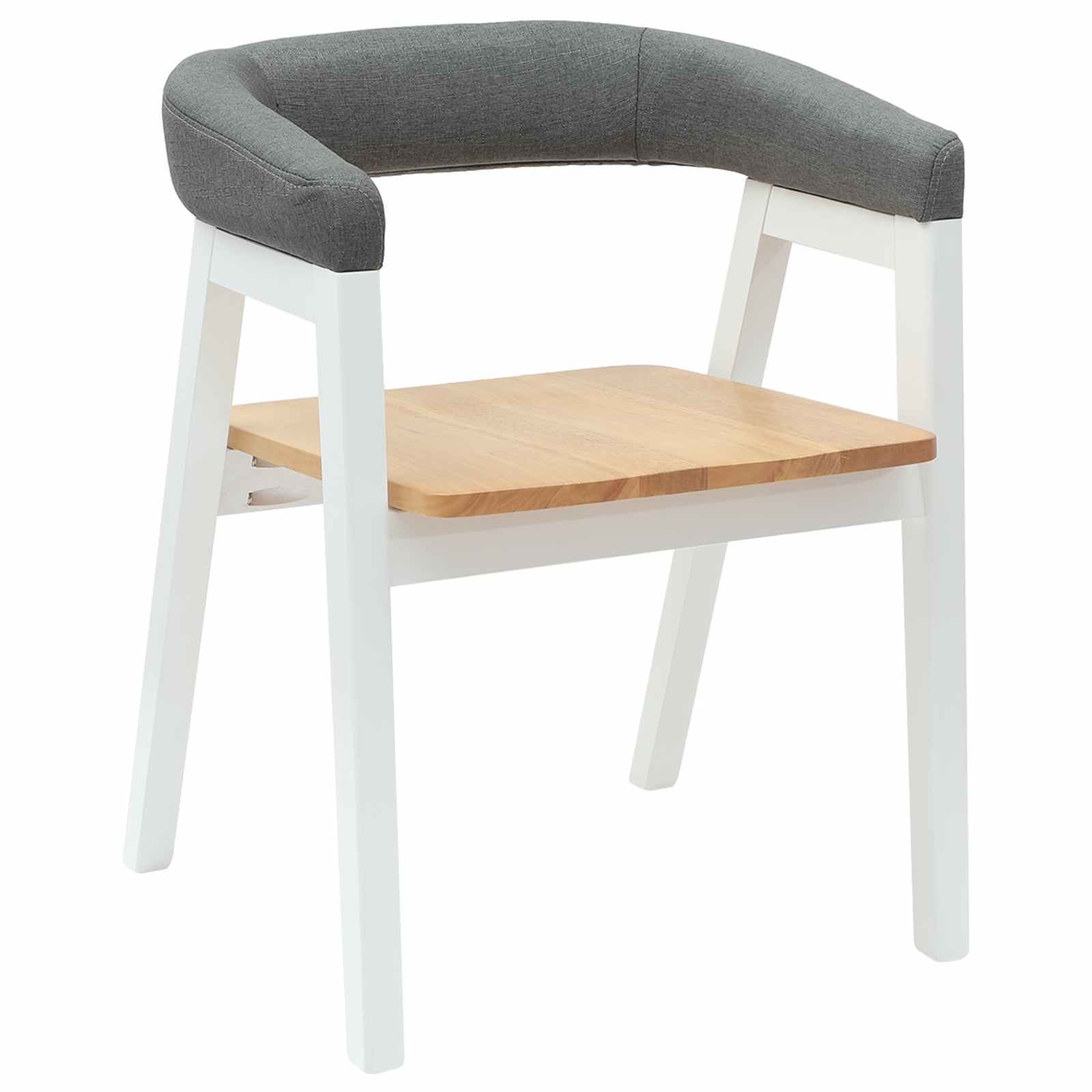 VidaXL Eettafelstoelen 2 pcs Wit 54 x 57 x 73 cm Massief rubberhout