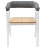 VidaXL Eettafelstoelen 2 pcs Wit 54 x 57 x 73 cm Massief rubberhout