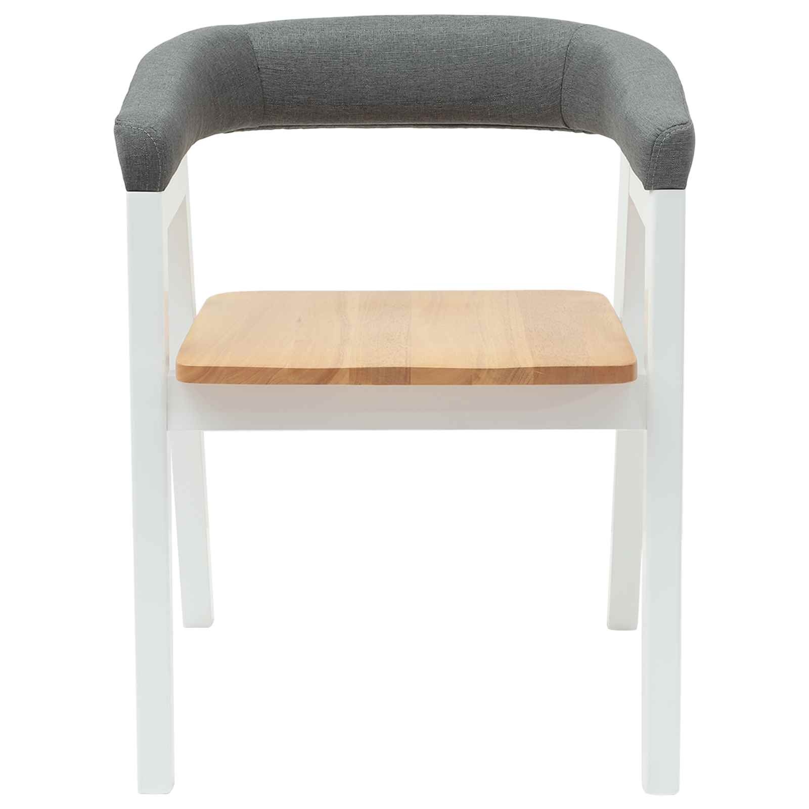 VidaXL Eettafelstoelen 2 pcs Wit 54 x 57 x 73 cm Massief rubberhout