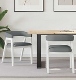 VidaXL Eettafelstoelen 2 pcs Wit 54 x 57 x 73 cm Massief rubberhout