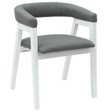 VidaXL Eettafelstoelen 2 pcs Wit 54 x 57 x 73 cm Massief rubberhout