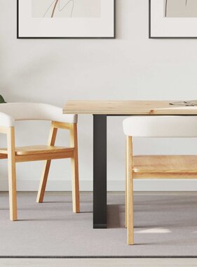 VidaXL Eettafelstoelen 2 pcs Naturel 54 x 57 x 73 cm