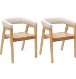 VidaXL Eettafelstoelen 2 pcs Naturel 54 x 57 x 73 cm