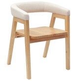 VidaXL Eettafelstoelen 2 pcs Naturel 54 x 57 x 73 cm