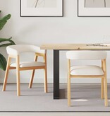 VidaXL Eettafelstoelen 2 pcs Naturel 54 x 57 x 73 cm