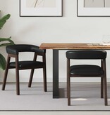 VidaXL Eettafelstoelen 2 pcs Licht Bruin 54 x 57 x 73 cm