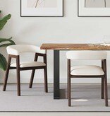 VidaXL Eettafelstoelen 2 pcs Licht Bruin 54 x 57 x 73 cm