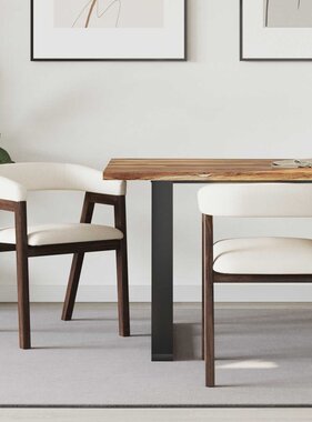 VidaXL Eettafelstoelen 2 pcs Licht Bruin 54 x 57 x 73 cm