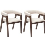 VidaXL Eettafelstoelen 2 pcs Licht Bruin 54 x 57 x 73 cm