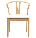 VidaXL Eetkamerstoel 2 pcs Natuurlijk en Licht Massief Rubberhout