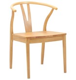 VidaXL Eetkamerstoel 2 pcs Naturel Massief Rubberhout
