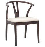 VidaXL Eetkamerstoel 2 pcs Lichtbruin en Licht Massief Rubberhout