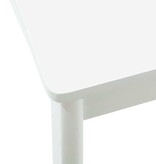 VidaXL Eetkamerstoel 2 pcs Wit en Wit Massief Rubberhout