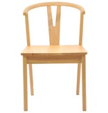 VidaXL Eetkamerstoel 2 pcs Naturel Massief Rubberhout