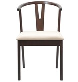 VidaXL Eetkamerstoel 2 pcs Lichtbruin en Licht Massief Rubberhout