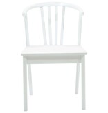 VidaXL Eetkamerstoel 2 pcs Wit Massief Rubberhout