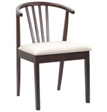 VidaXL Eetkamerstoel 2 pcs Lichtbruin en Licht Massief Rubberhout