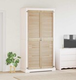 VidaXL Kastdeur 2 pcs Naturel 140.5 x 2 x 59.5 cm Massief grenenhout