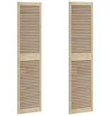VidaXL Kastdeur 2 pcs Naturel 140.5 x 2 x 59.5 cm Massief grenenhout