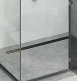 VidaXL Doucheafvoer 2-in-1 met 360° Sifon Zwart 100 cm