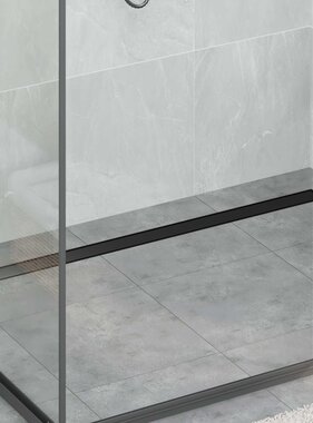 VidaXL Doucheafvoer 2-in-1 met 360° Sifon Zwart 100 cm