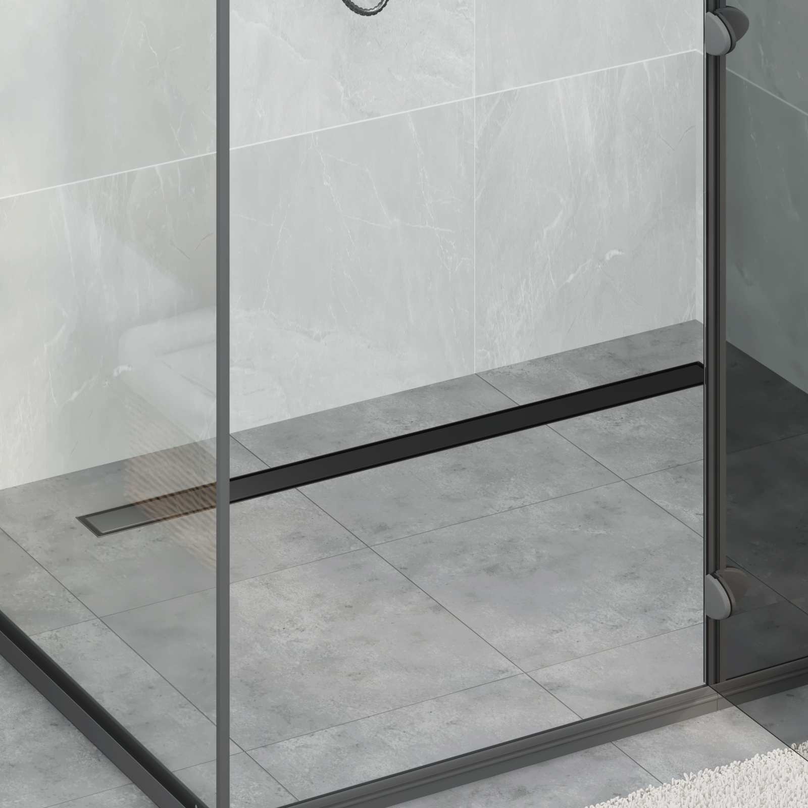 VidaXL Doucheafvoer 2-in-1 met 360° Sifon Zwart 100 cm