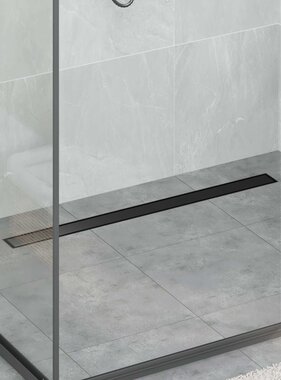 VidaXL Doucheafvoer 2-in-1 met 360° Sifon Zwart 90 cm