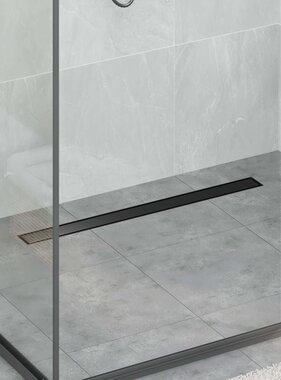 VidaXL Doucheafvoer 2-in-1 met 360° Sifon Zwart 80 cm